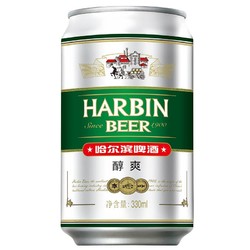 HARBIN 哈尔滨啤酒 哈尔滨醇爽啤酒330ml*24听拼团价多少钱?
