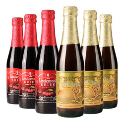 Lindemans 林德曼 精酿果啤  樱桃*3/桃子*3 啤酒组合 250ml*6瓶价格多少钱？