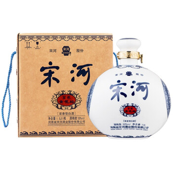 50度宋河粮液 窖藏青花坛 浓香型白酒 50度1500ml大坛装行情价多少