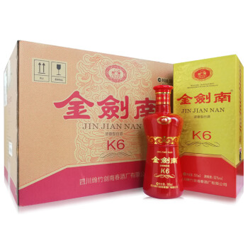 52度剑南春 金剑南K6  浓香型白酒 52度 500ml*6瓶 整箱装 价格多少钱？