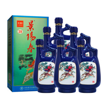 39度景芝景阳春新品39度500ml*6瓶白酒整箱口感浓香型礼品小老虎 6瓶整箱 地道山东味价格多少钱?