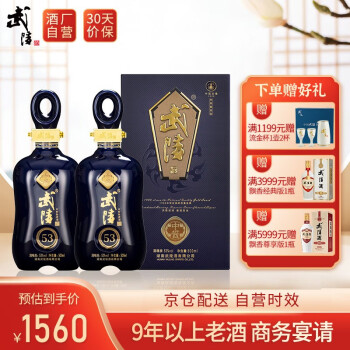 53度武陵酒 中酱 53度 高端酱香型高度白酒 商务宴请 收藏送礼推荐 500ml*2瓶最终到手价多少钱?