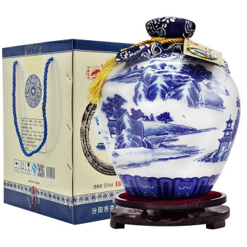53度青花瓷瓶 泡酒白酒整箱山西汾清香型白酒53度 高粱酒粮酿造收藏白酒礼盒酒水 江南水乡2.5L 包邮价多少钱？