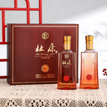 52度杜康献礼礼盒装52度浓香型白酒500ml*2瓶礼盒装高粱酒粮食酒纯粮酒 礼盒装行情价多少