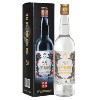 58度金门高粱酒 白金龙 台版原瓶 清香型白酒58度 600ml单瓶装市场价多少钱?