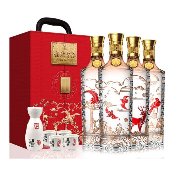 52度五粮液股份 福禄寿禧 浓香型白酒 52度 500ml*4瓶 礼盒装包邮价多少钱?