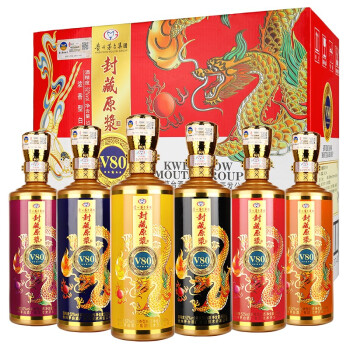 52度贵州茅台集团 浓香型 52度白酒 封藏原浆V80收藏送礼商务婚宴酒水 500ml*6瓶整箱装电商卖多少钱?